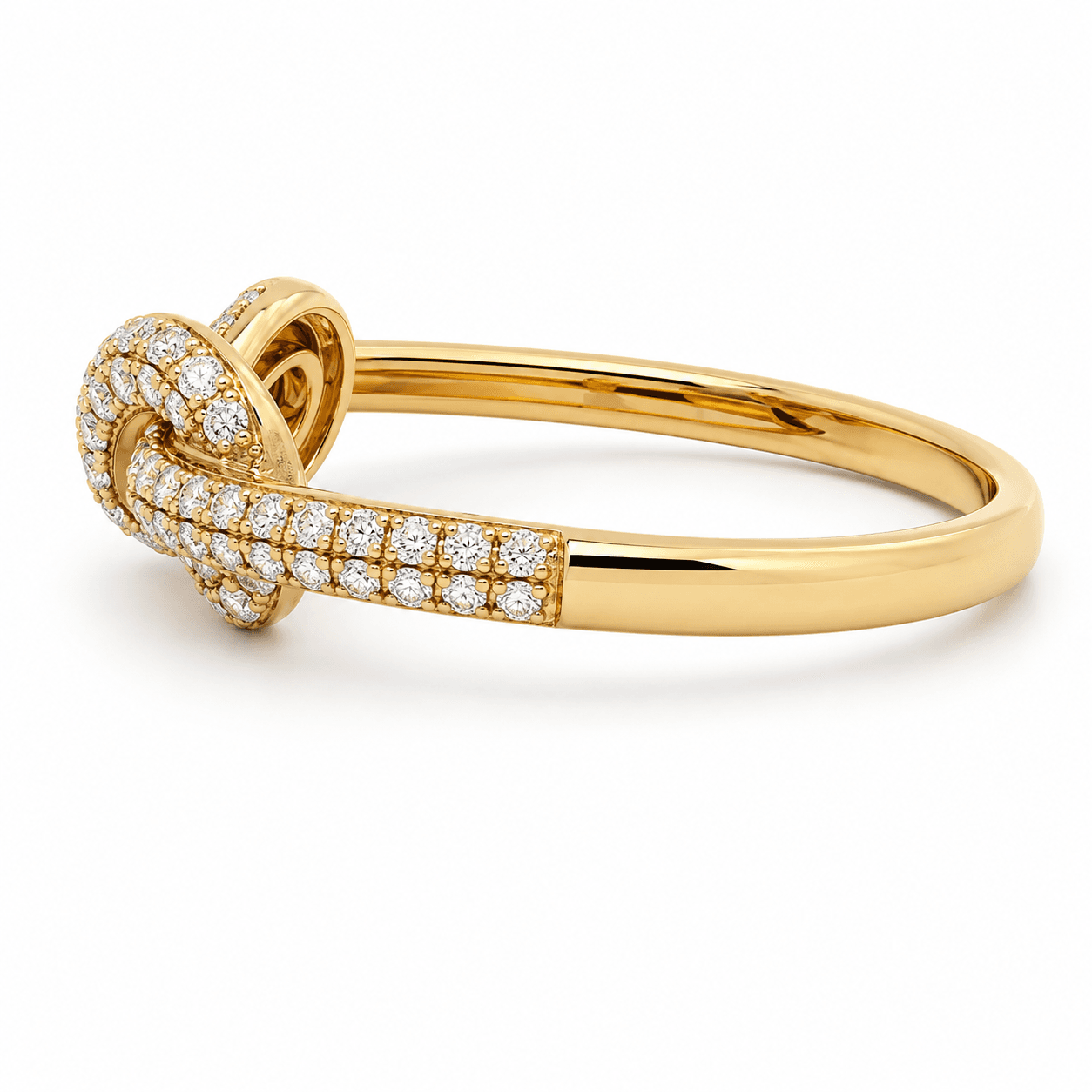 Diamond Twist-Knot Ring