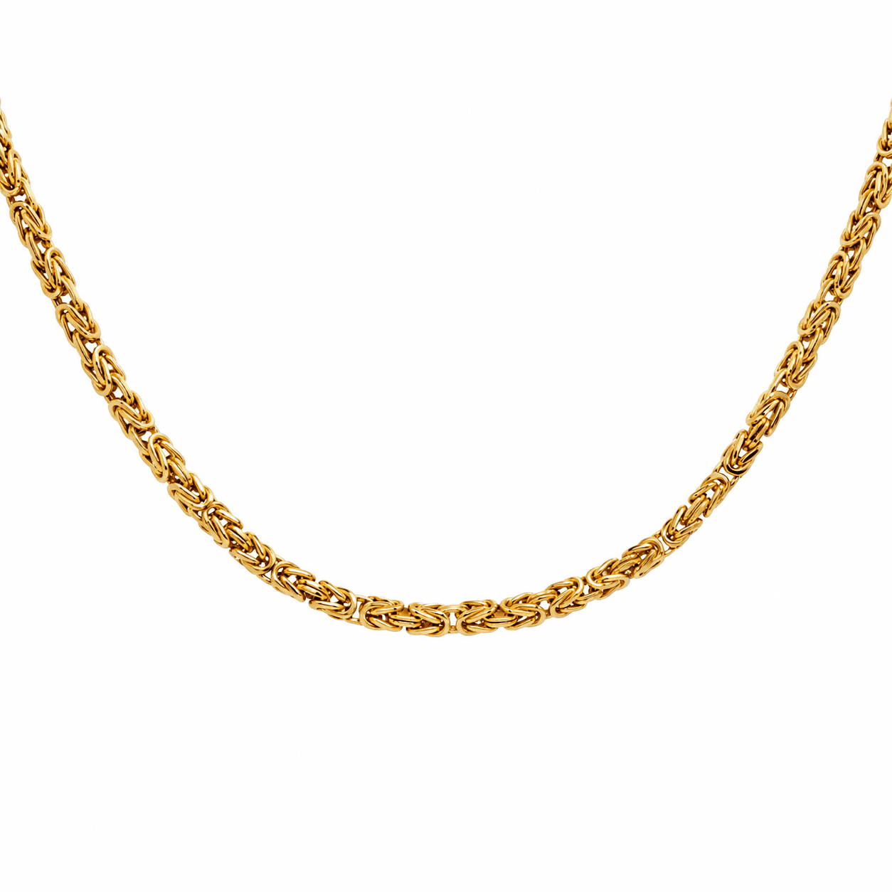 14K Yellow Gold Byzantine Chain
