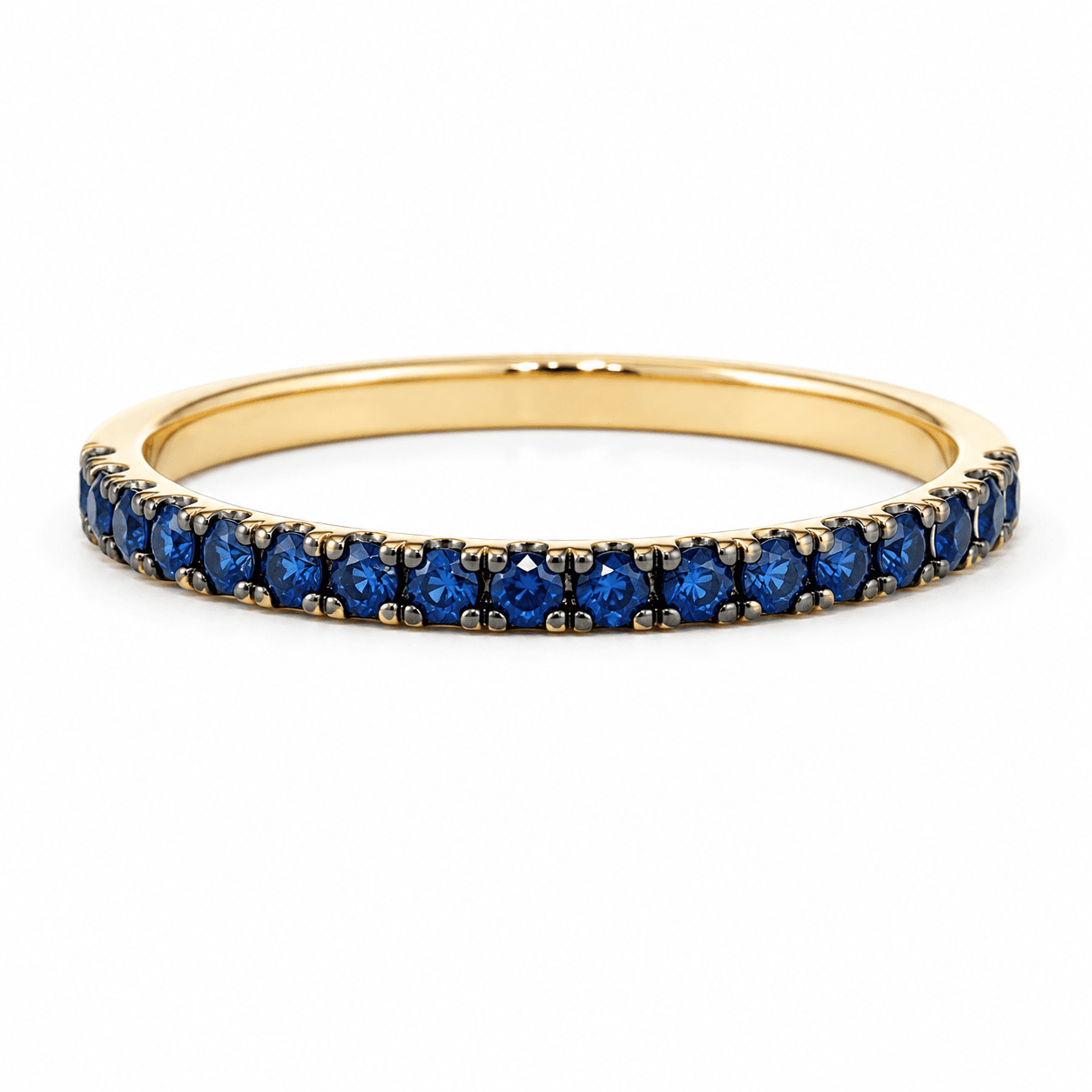 Blue Sapphire Half-Eternity Ring