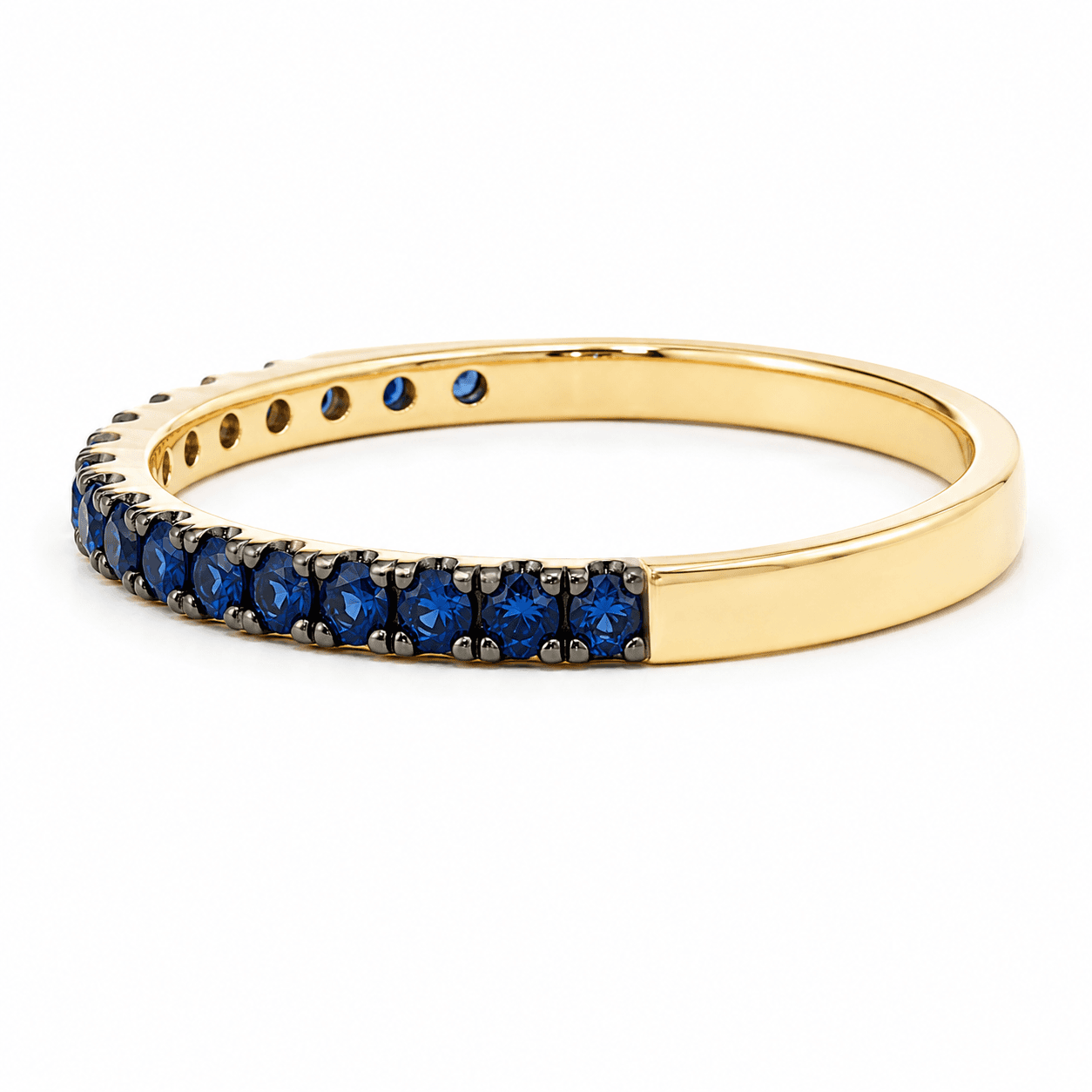 Blue Sapphire Half-Eternity Ring