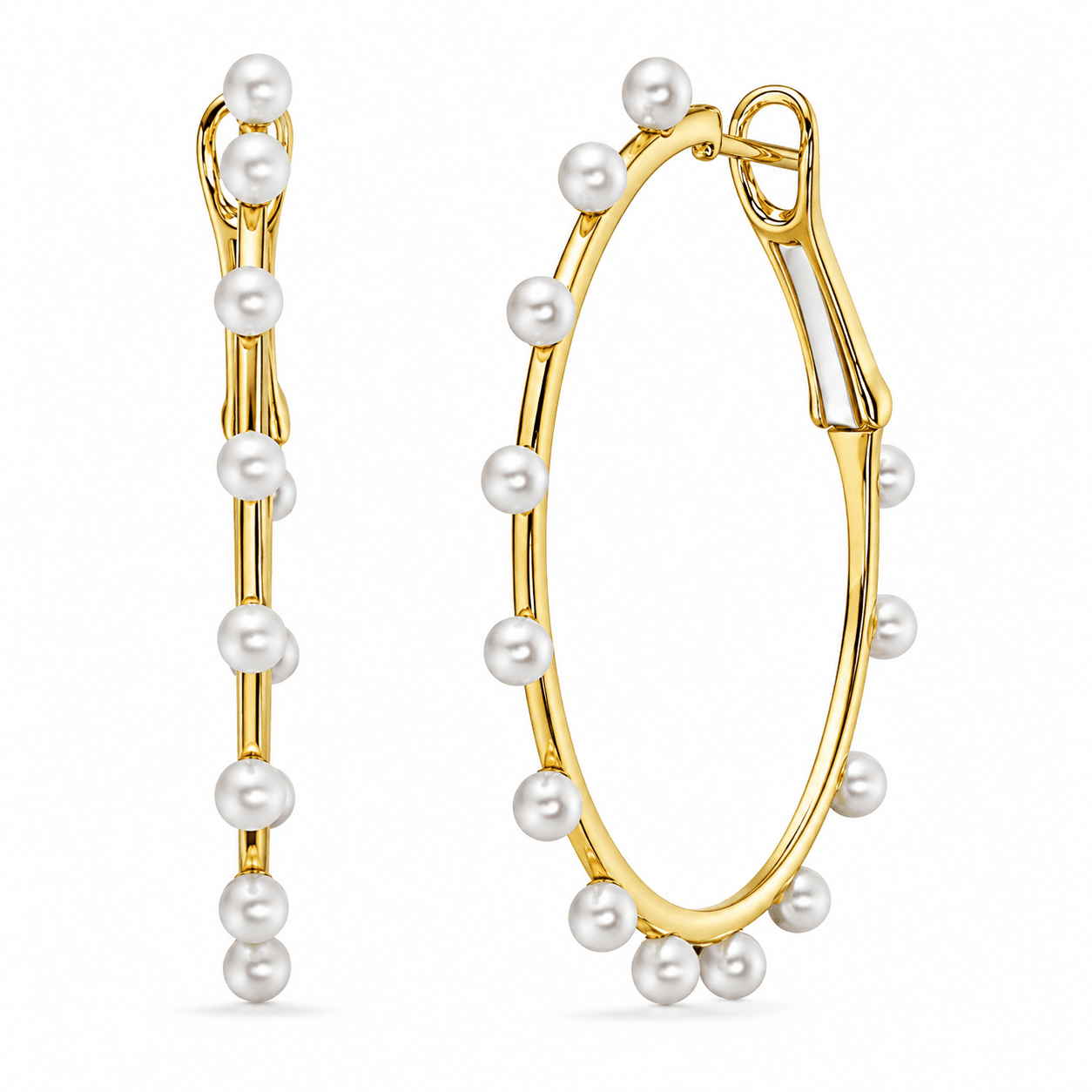 Pearl Hoop Earrings