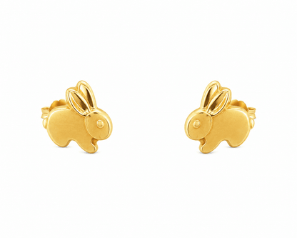 Children's Bunny Screw-Back Earring Studs