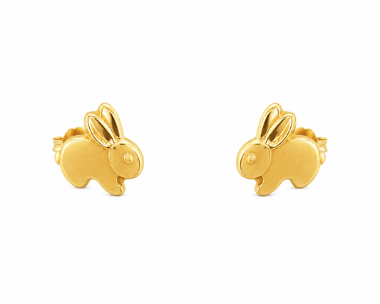 Children's Bunny Screw-Back Earring Studs
