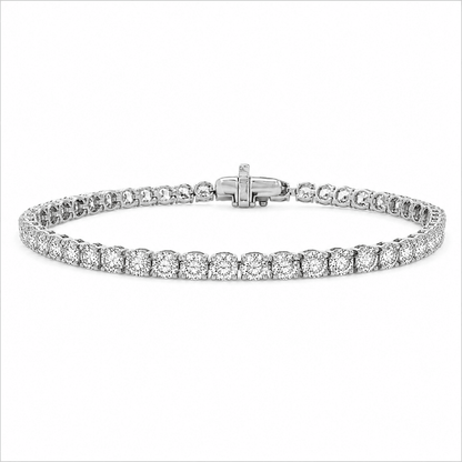 7 CTW Classic Lab-Diamond Tennis Bracelet