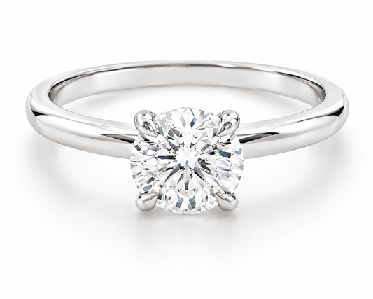1.06 CT Diamond Engagement Ring 14K White Gold