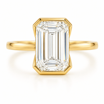 14K YG Emerald Cut DIA Engagement Ring 3.09 CTTW D/VVS2 IGI LG696506491