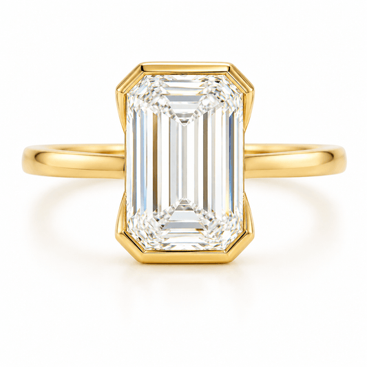 14K YG Emerald Cut DIA Engagement Ring 3.09 CTTW D/VVS2 IGI LG696506491
