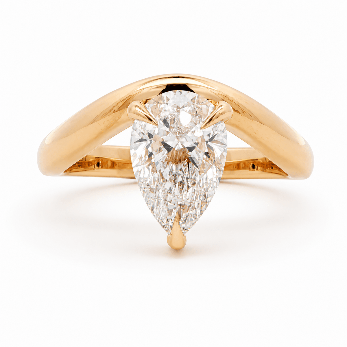 1.73 CT Pear Lab-Grown Diamond Engagement Ring
