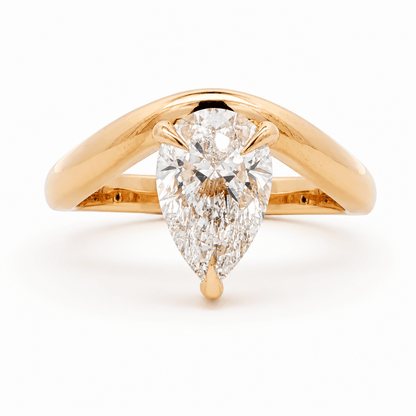 1.73 CT Pear Lab-Grown Diamond Engagement Ring