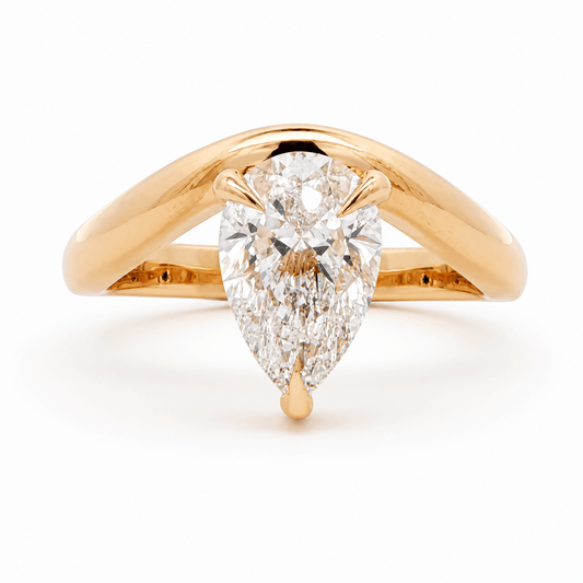 1.73 CT Pear Lab-Grown Diamond Engagement Ring