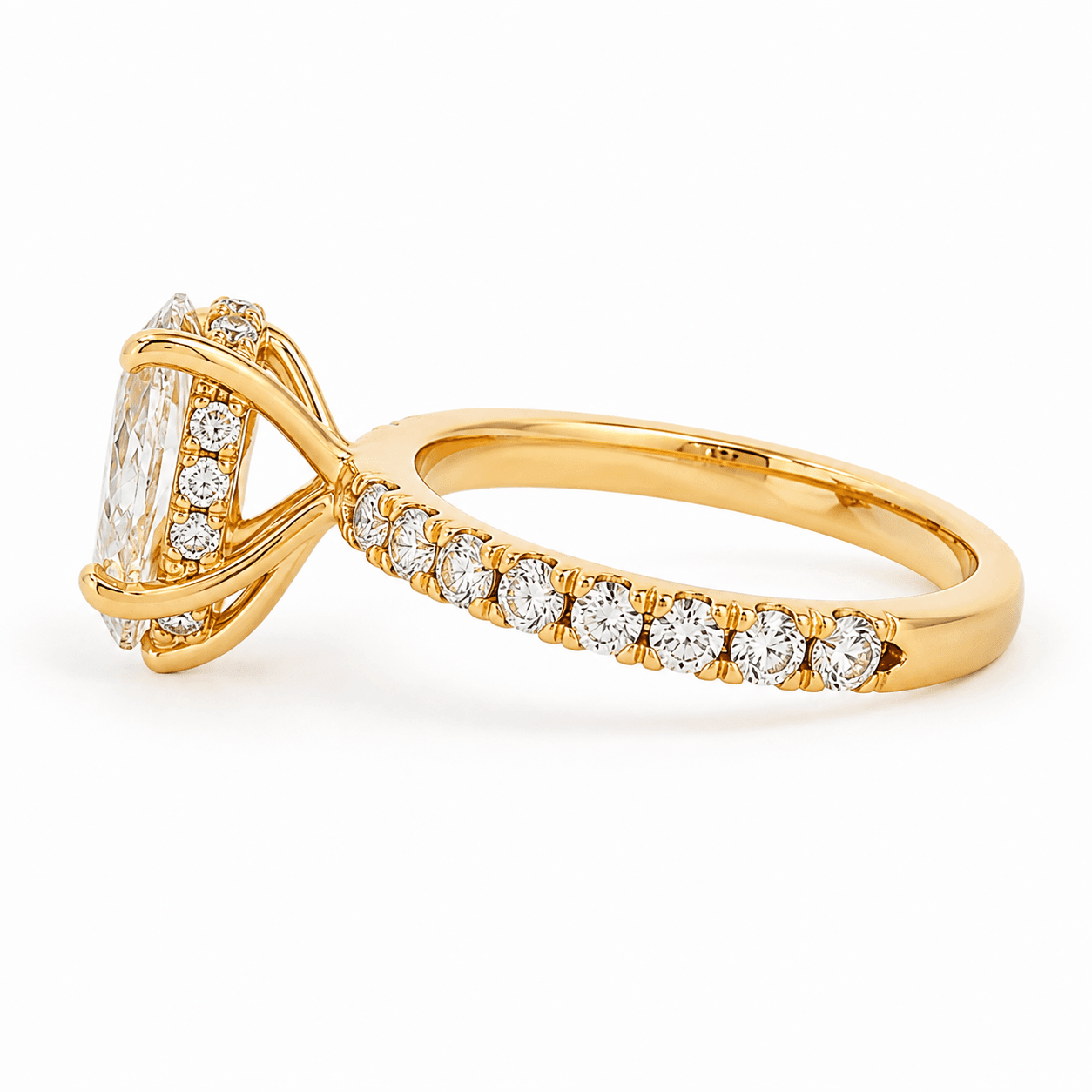 Pear-Shaped Lab-Grown Diamond Engagement Ring