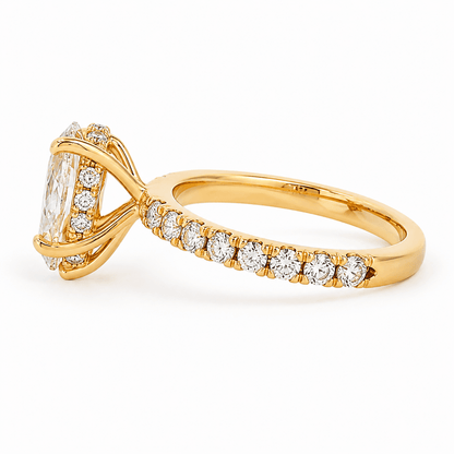 Pear-Shaped Lab-Grown Diamond Engagement Ring