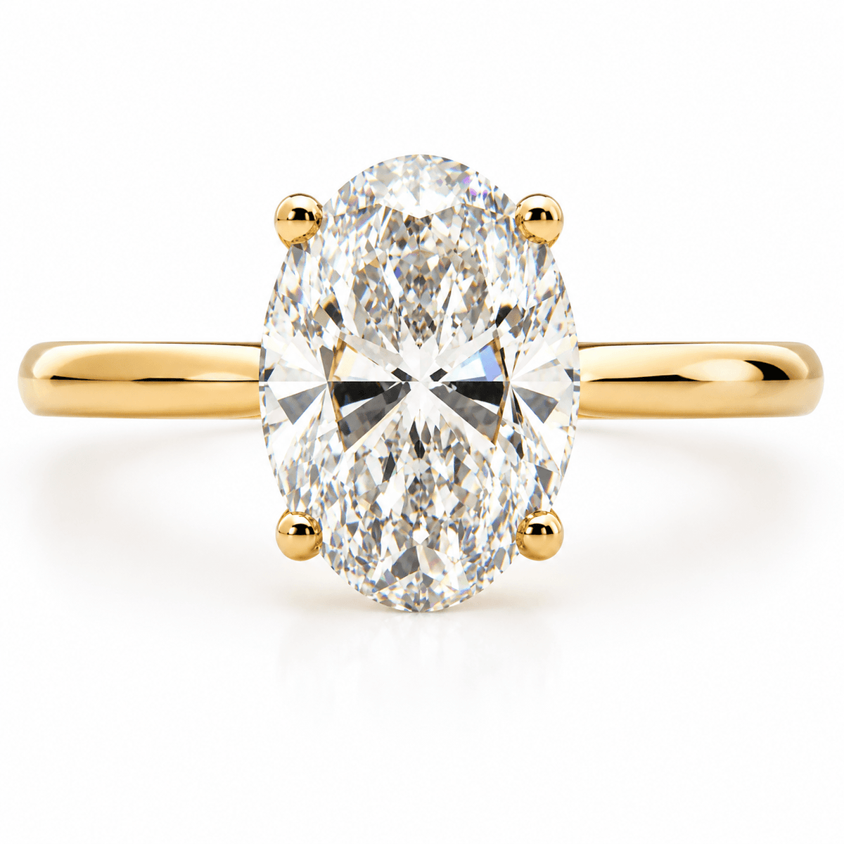 2.08 CTW LAB Grown Oval Diamond Hidden Halo Ring