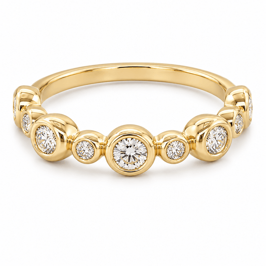 14K Yellow Gold Diamond Anniversary Band