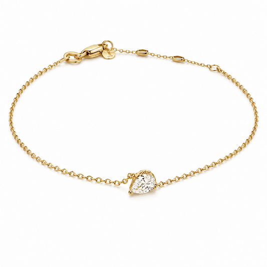 Pear-Shaped Diamond Bracelet