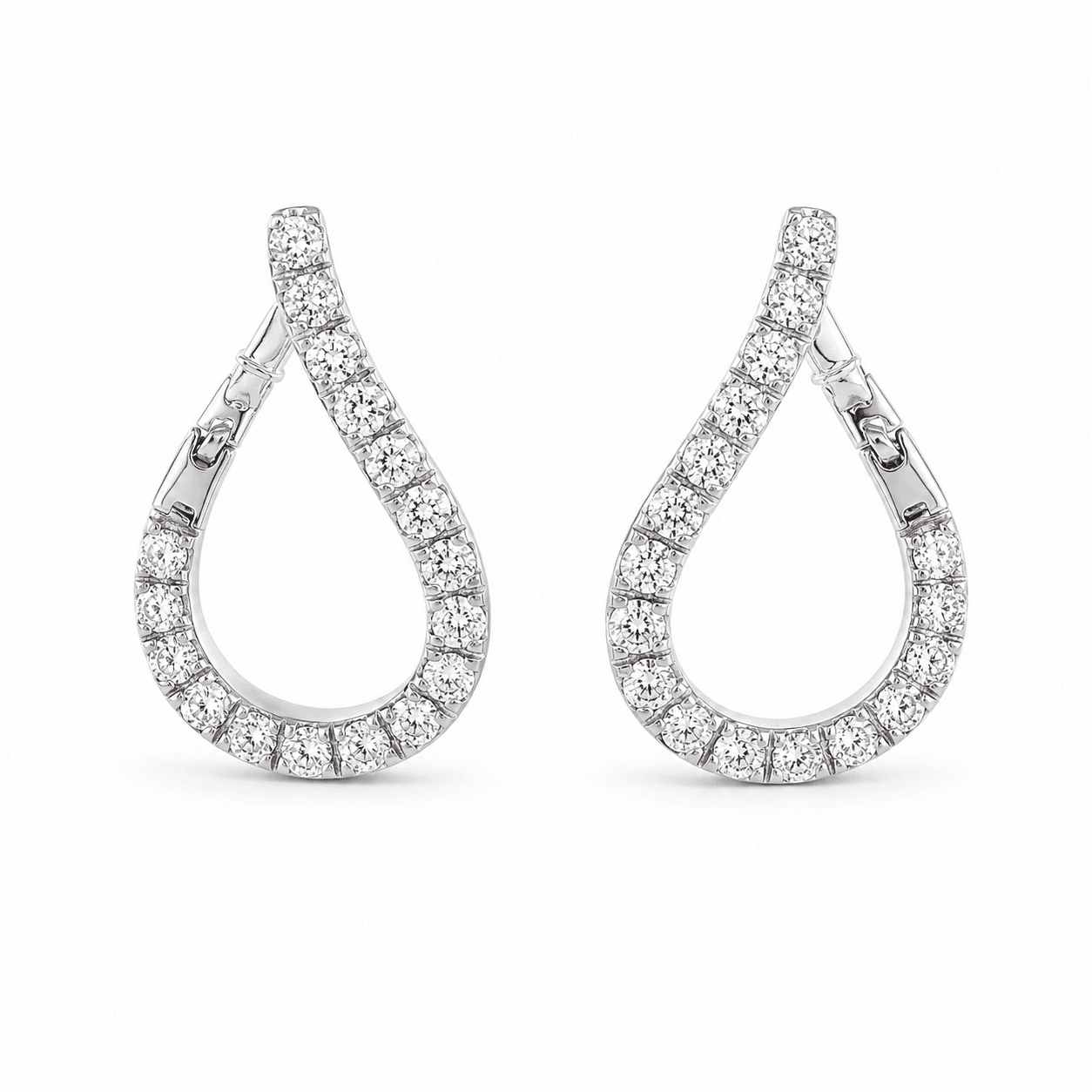 Diamond Hoop Earrings