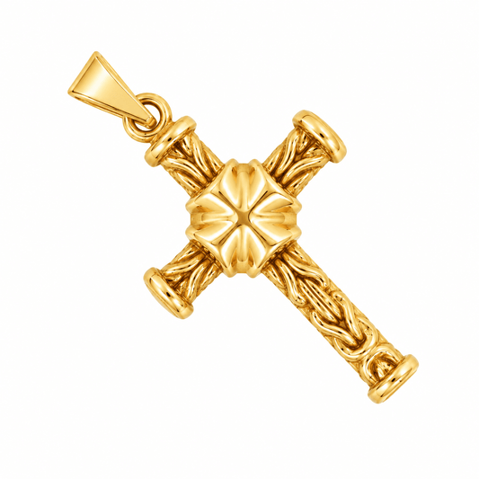 18K Yellow Gold Cross Pendant