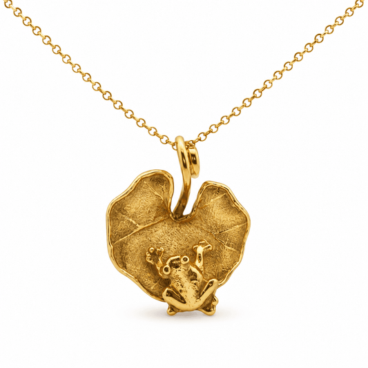 Frog on Lily Pad Pendant