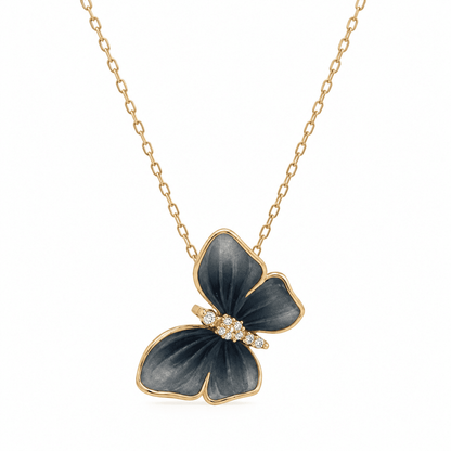 Blue Butterfly Diamond Necklace