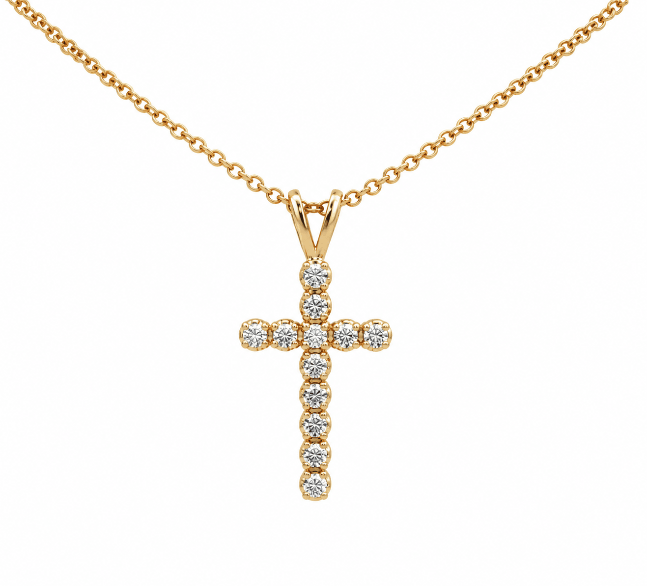 Diamond Cross Pendant Necklace