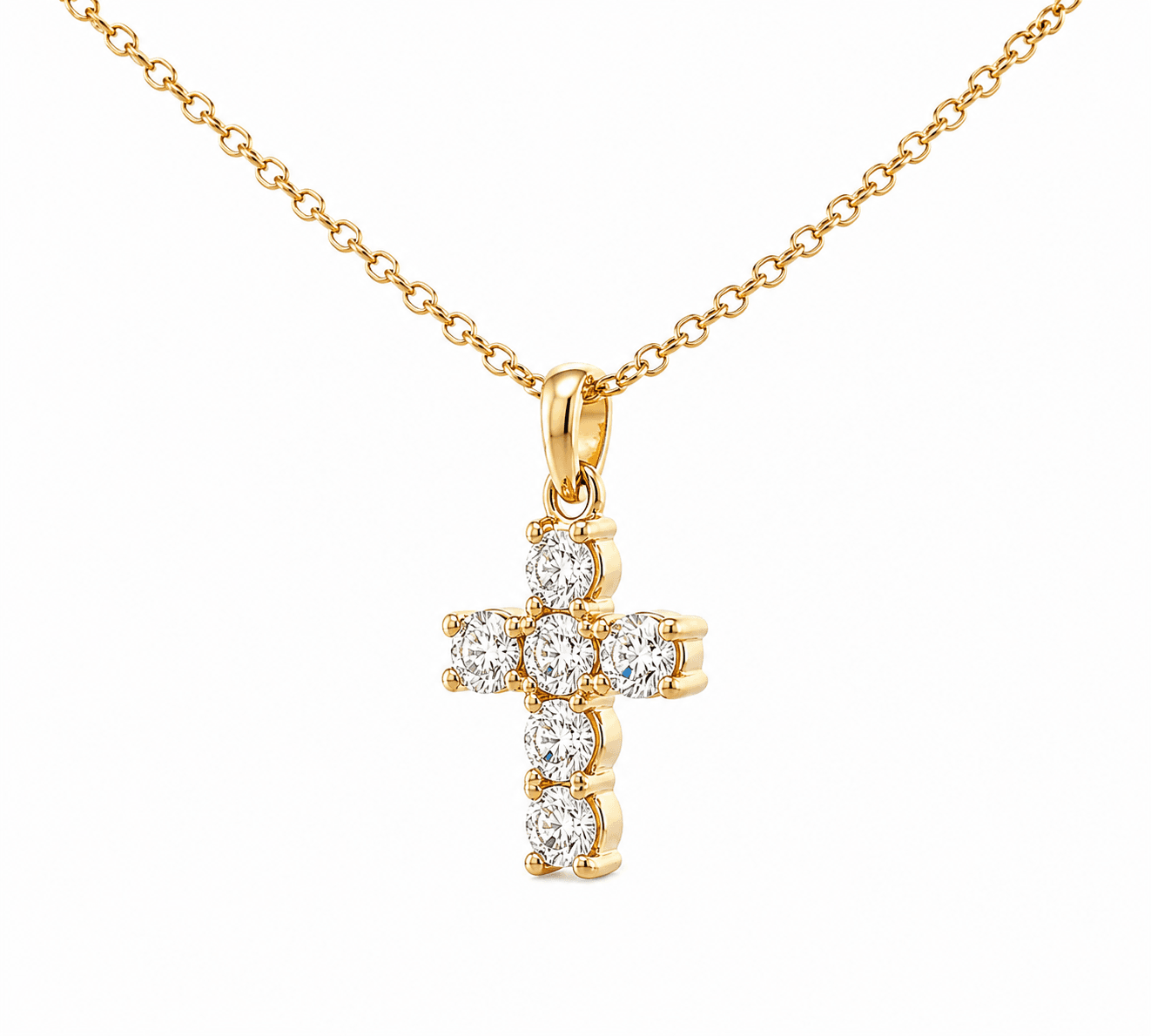 Diamond Cross Pendant Necklace