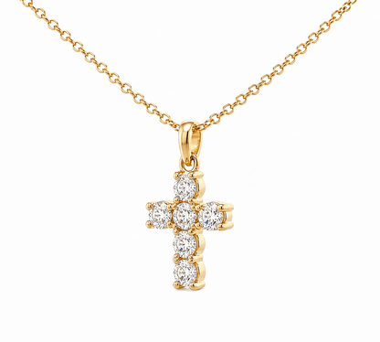 Diamond Cross Pendant Necklace