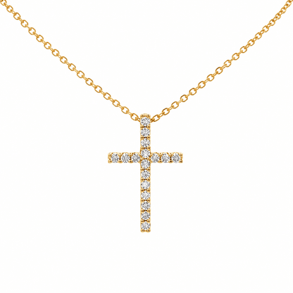 Lab-Grown Diamond Cross Pendant Necklace