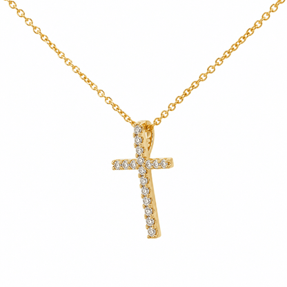 Lab-Grown Diamond Cross Pendant Necklace