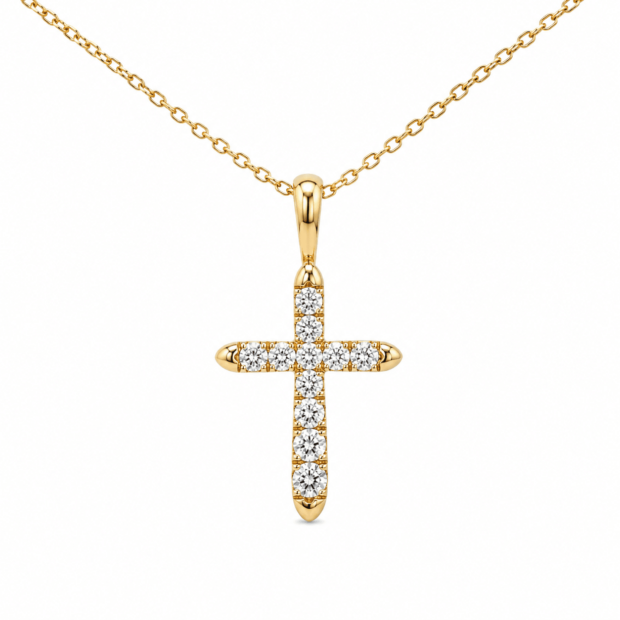 Lab-Grown Diamond Cross Pendant