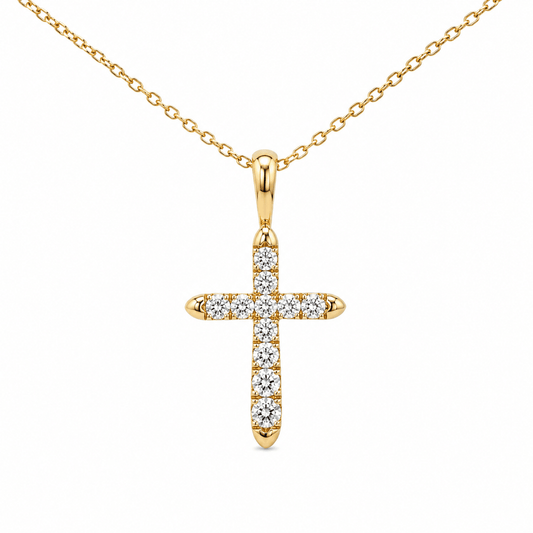 Lab-Grown Diamond Cross Pendant
