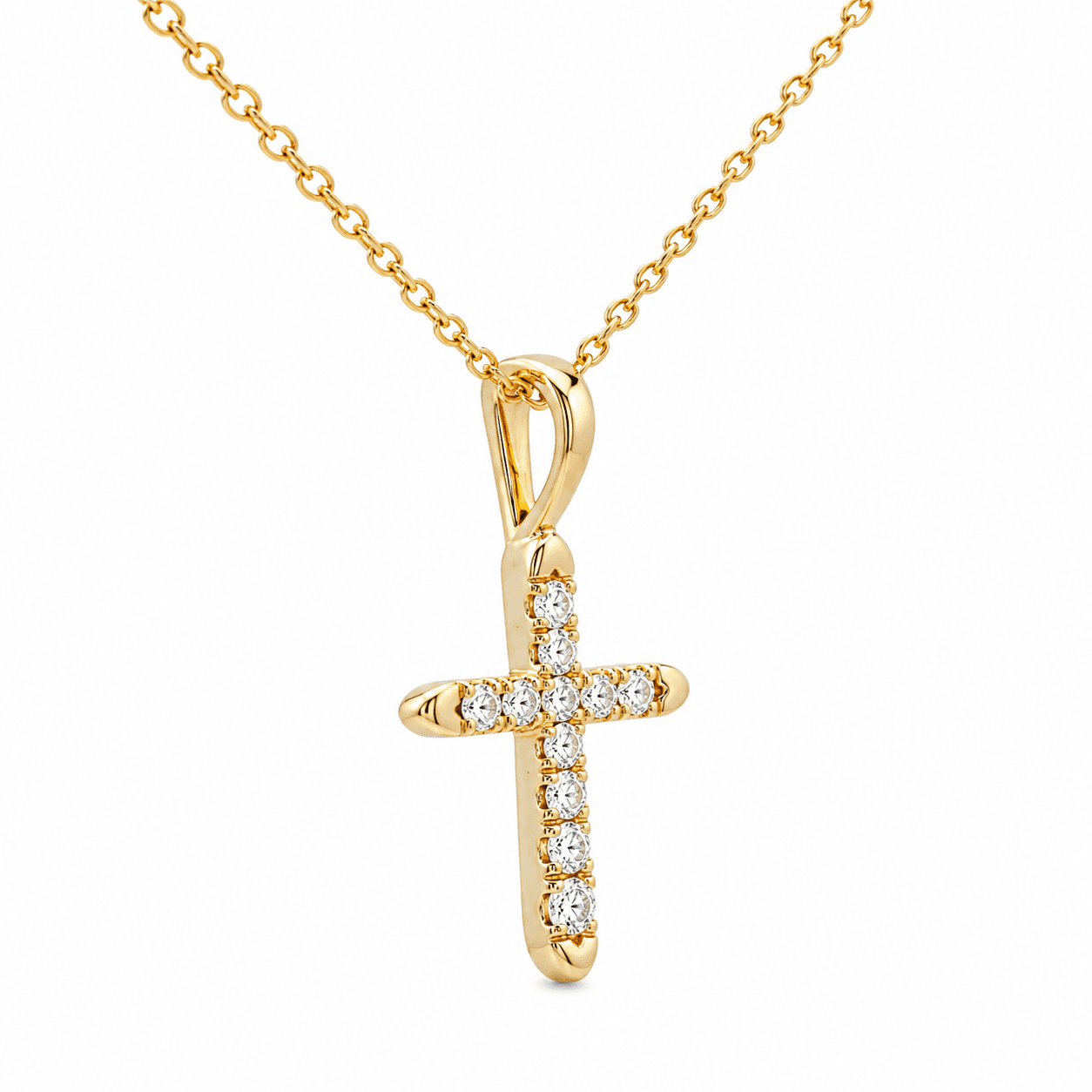 Lab-Grown Diamond Cross Pendant