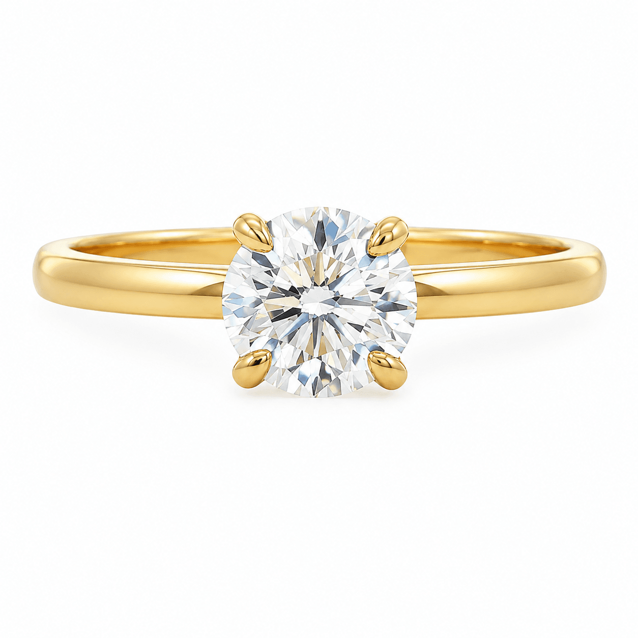 Round Lab-Grown Diamond Solitaire Engagement Ring