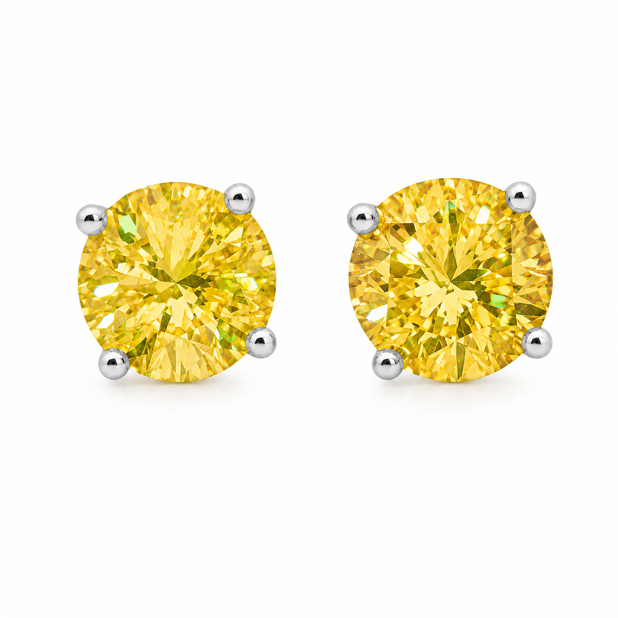 Lab-Grown Yellow Diamond Stud Earrings