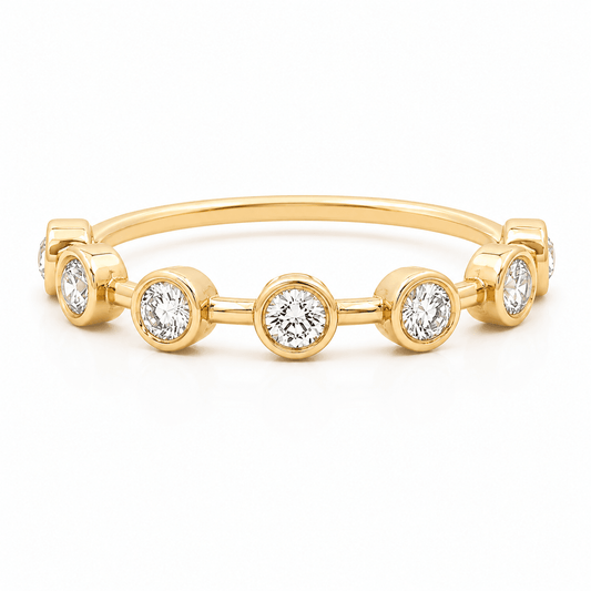 Round Lab-Grown Diamond Bezel Band