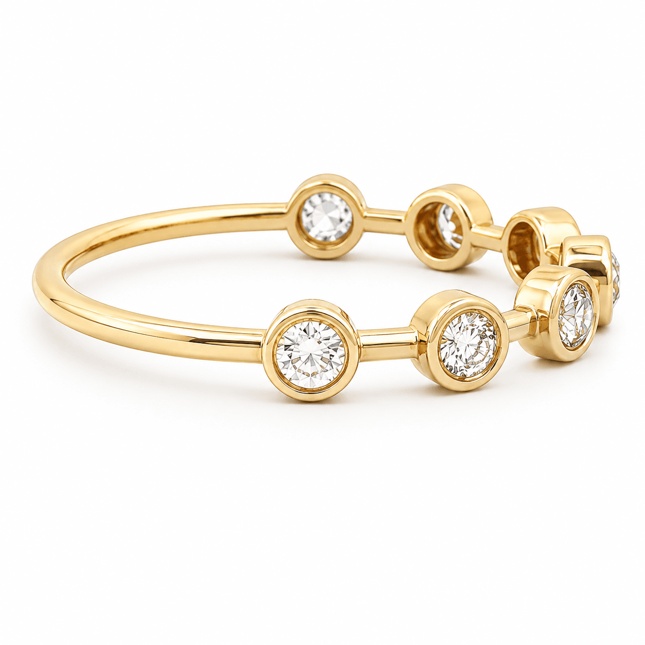 Round Lab-Grown Diamond Bezel Band