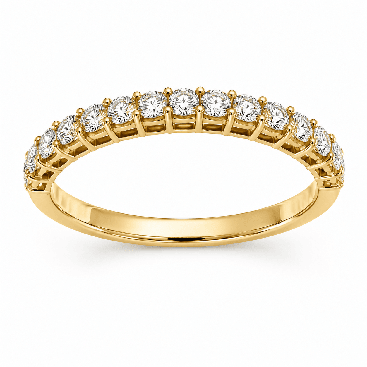 14K Rose Gold Flexible Diamond Wedding Band