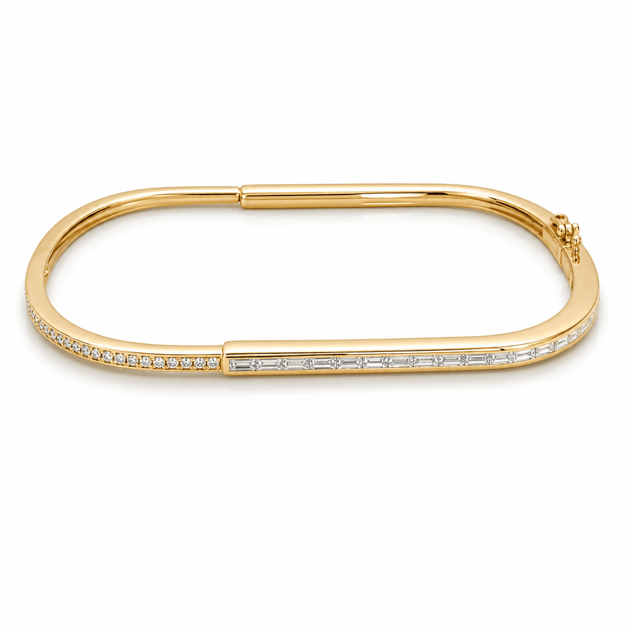 14K Yellow Gold Diamond Bangle Bracelet