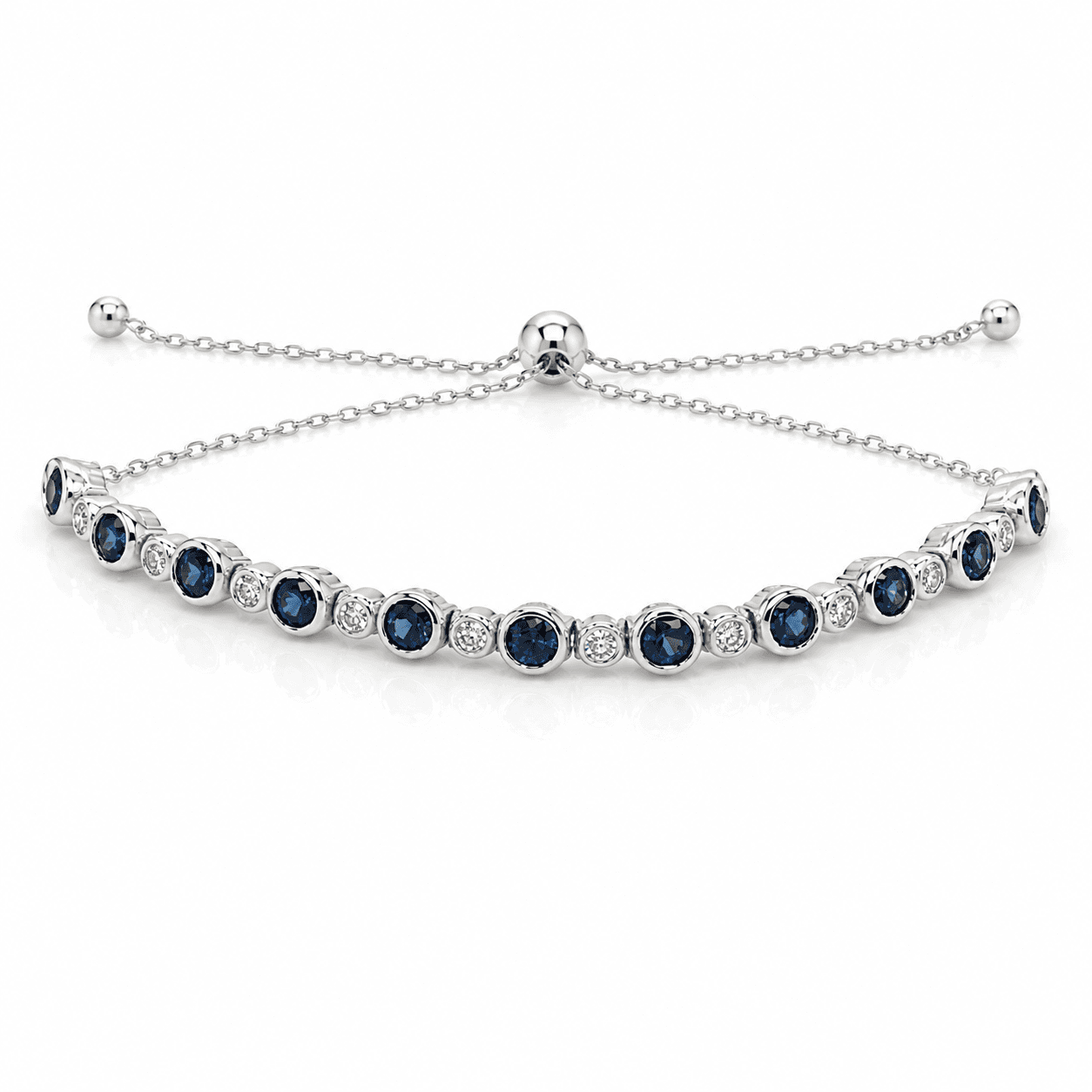 Sapphire and Diamond Bolo Bracelet