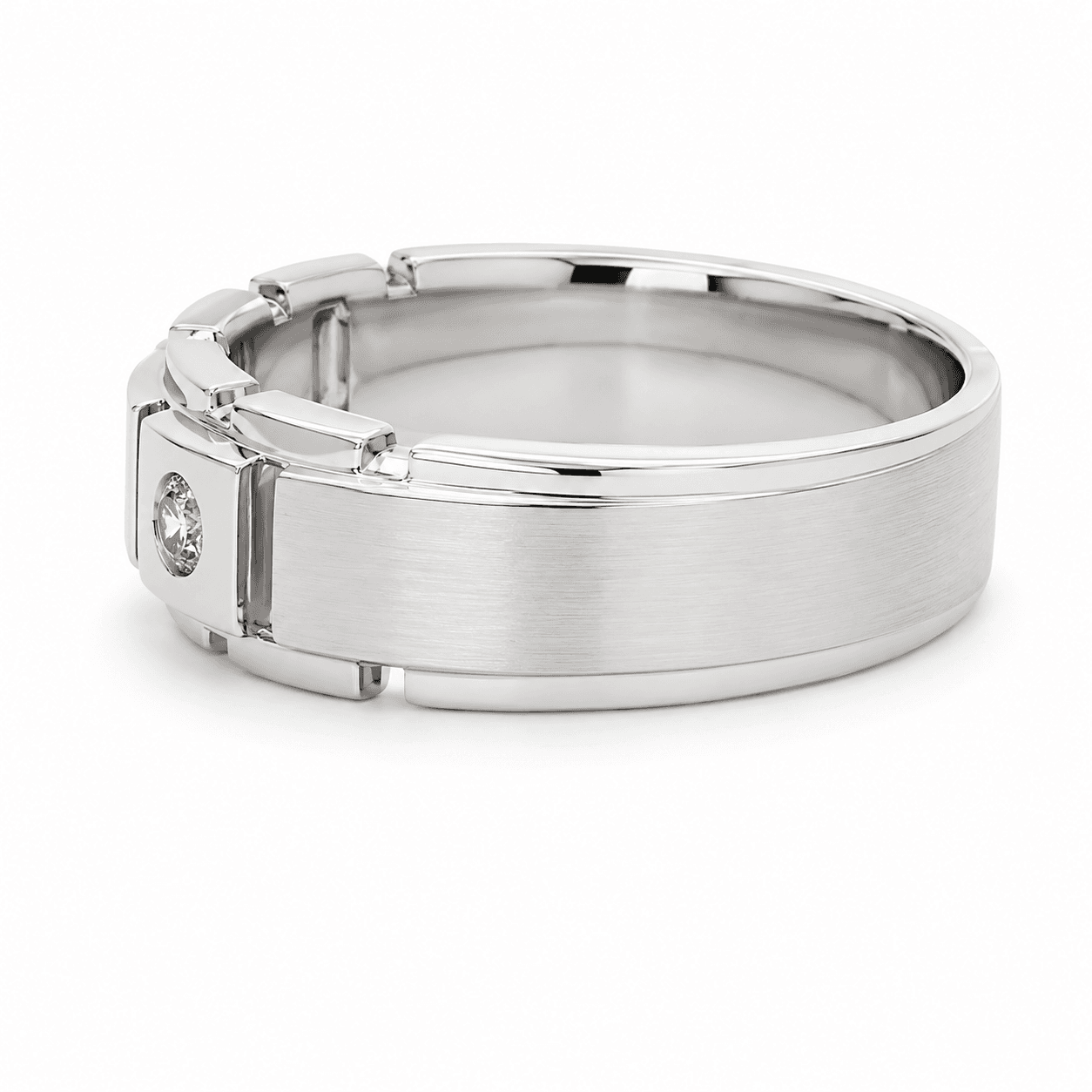 Men's Three-Stone Diamond Band