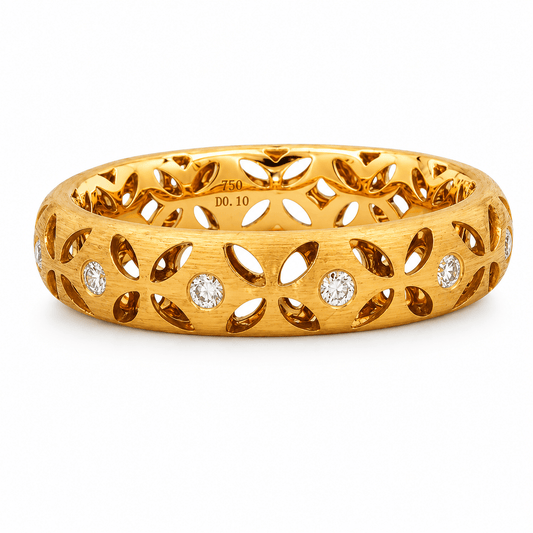 18K Gold Diamond Fashion Eternity Band