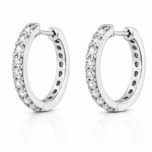 Lab-Grown Diamond Hoop Earrings