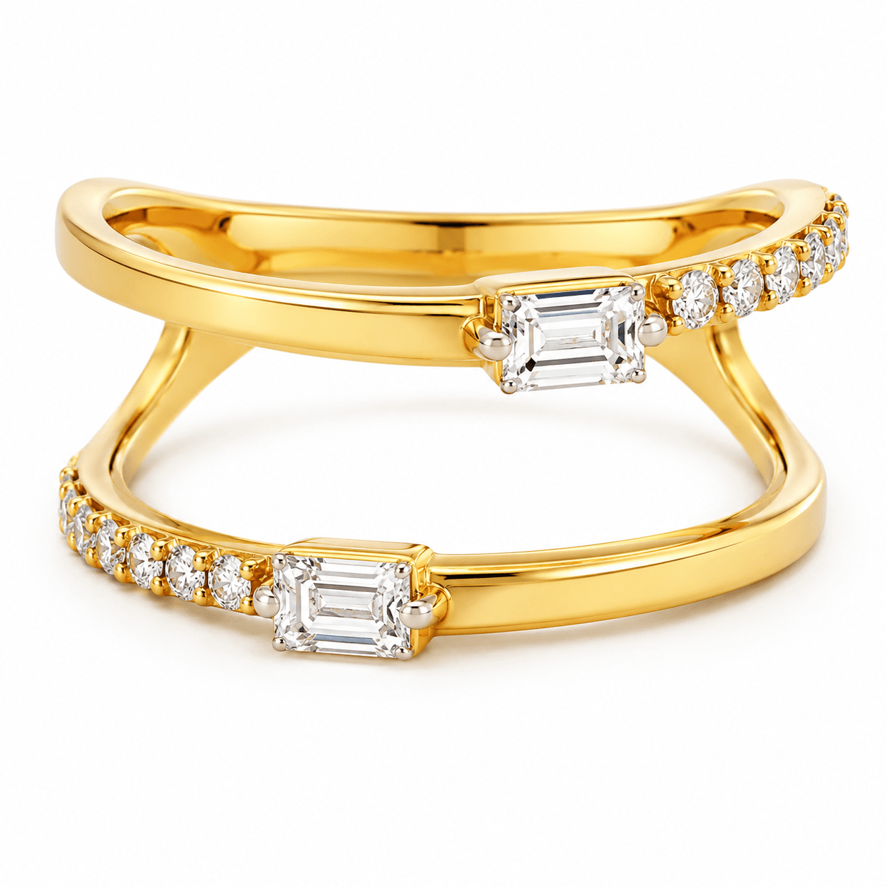 18K Yellow Gold Diamond Fashion Ring