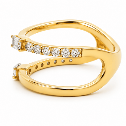18K Yellow Gold Diamond Fashion Ring