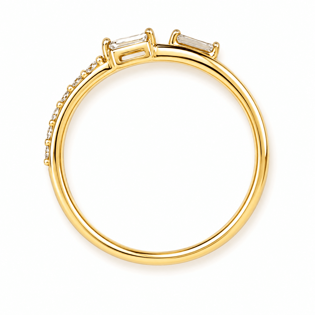 18K Yellow Gold Diamond Fashion Ring