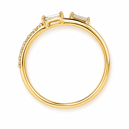 18K Yellow Gold Diamond Fashion Ring