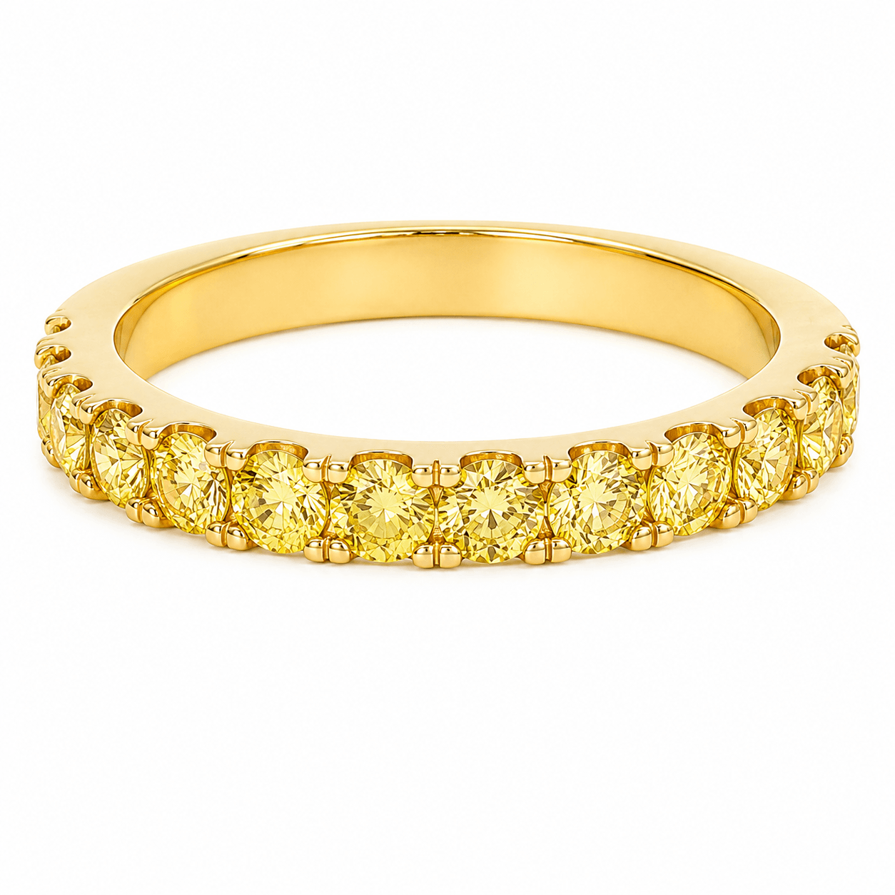 14K Yellow Gold Lab-Grown Diamond Band