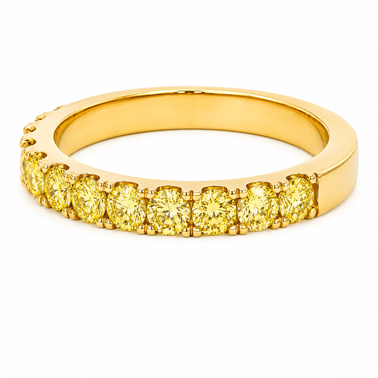 14K Yellow Gold Lab-Grown Diamond Band