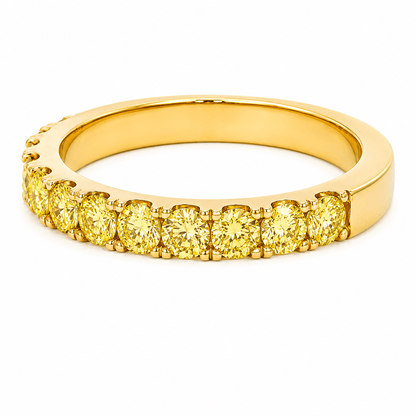 14K Yellow Gold Lab-Grown Diamond Band