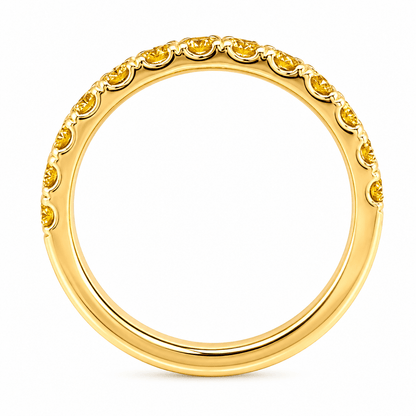 14K Yellow Gold Lab-Grown Diamond Band