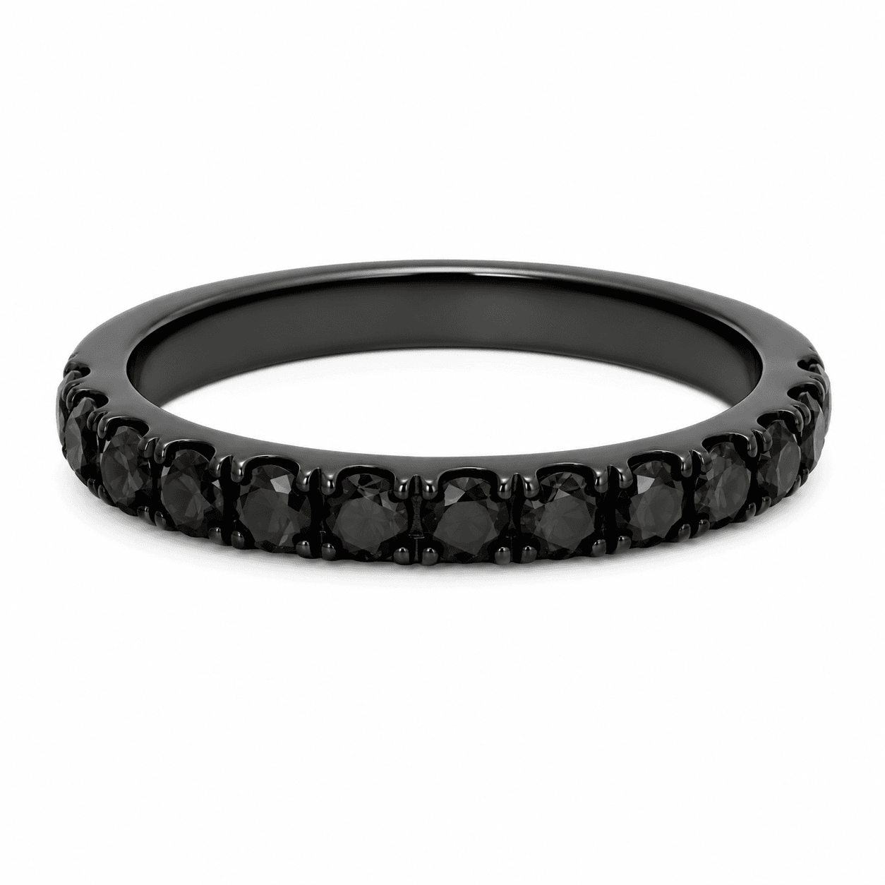 Lab-Grown Black Diamond Band